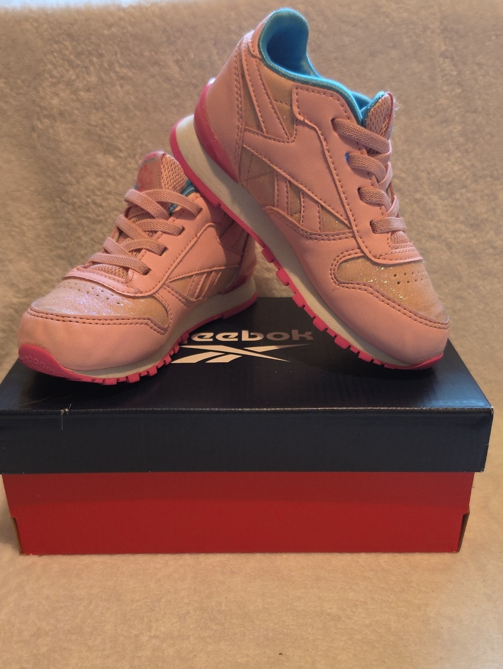 Reebok Classic Kids Pink Athletic Sneakers